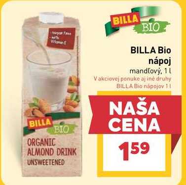 BILLA Bio nápoj 1l