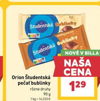 Študentská pečať bublinky rôzne druhy 90 g