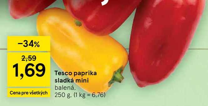Tesco paprika sladká mini balená, 250 g