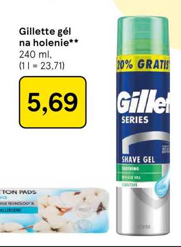 Gillette gél na holenie 240 ml