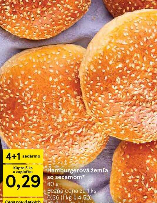 Hamburgerová žemľa so sezamom 80 g