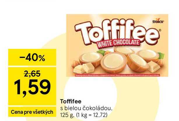 Toffifee s bielou čokoládou 125 g