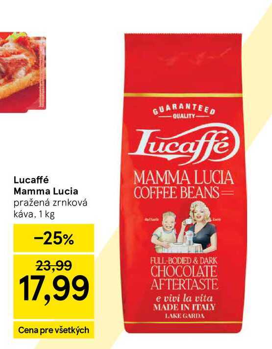 Lucaffé Mamma Lucia pražená zrnková káva, 1 kg  v akcii