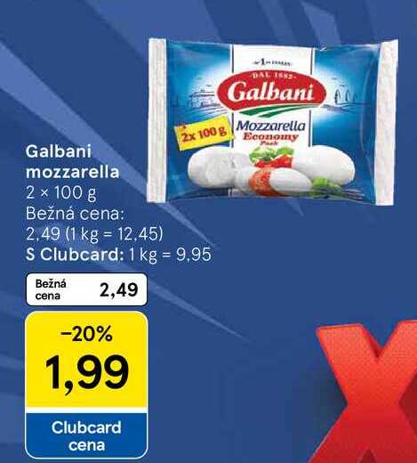 Galbani mozzarella 2 × 100 g