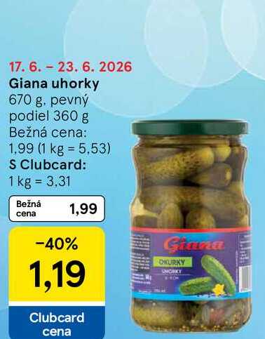 Giana uhorky 670 g