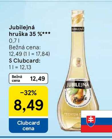 Jubilejná hruška 35 % 0.7l