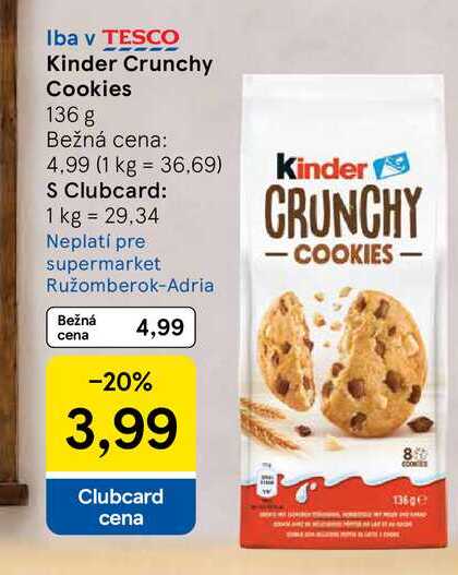 Kinder Crunchy Cookies 136 g