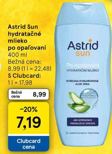 Astrid Sun hydratačné mlieko po opaľovaní 400 ml