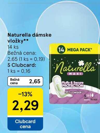 Naturella dámske vložky 14 ks