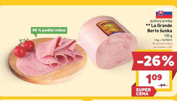 La Grande Berto šunka 100 g