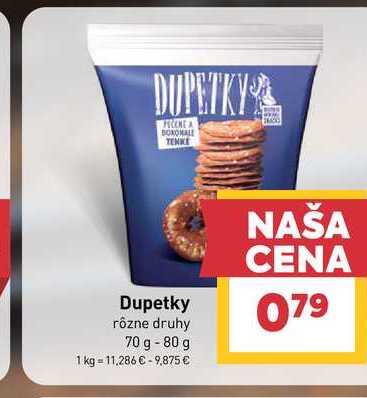 Dupetky rôzne druhy 70 g - 80 g