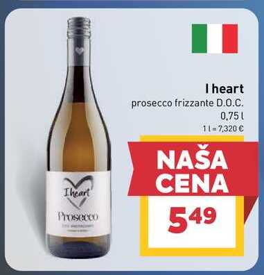 I heart prosecco frizzante D.O.C. 0,75l