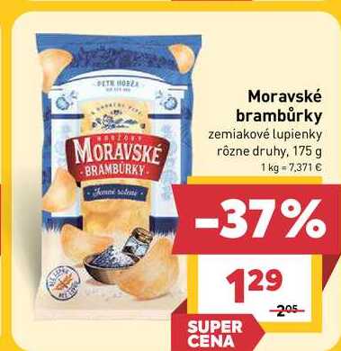 Moravské brambůrky zemiakové lupienky rôzne druhy, 175 g