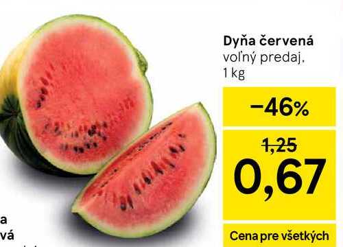 Dyňa červená voľný predaj 1 kg