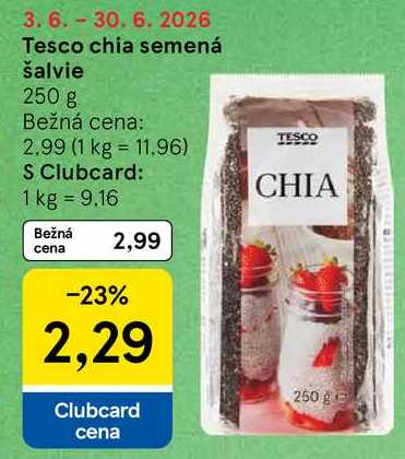 Tesco chia semená šalvie 250 g