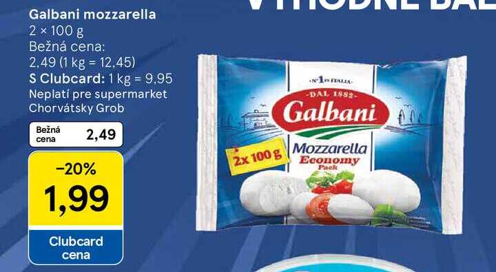 Galbani mozzarella 2 x 100 g