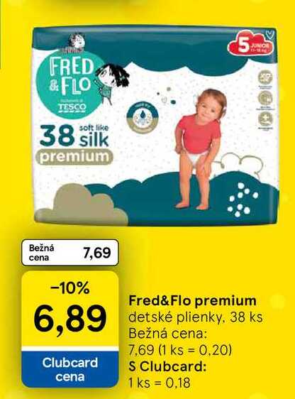 Fred&Flo premium detské plienky, 38 ks