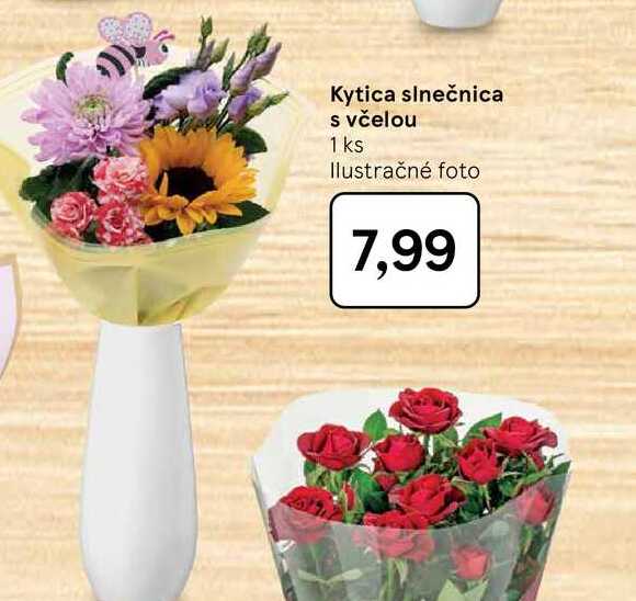 Kytica slnečnica s včelou 1 ks