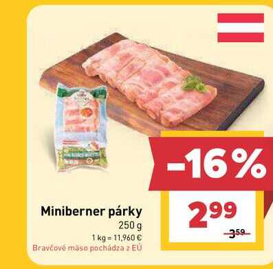 Miniberner párky 250 g