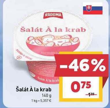 RADOMA Šalát À la krab 140 g