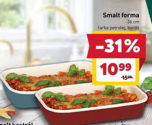 Smalt forma 36 cm farba petrolej, bordó