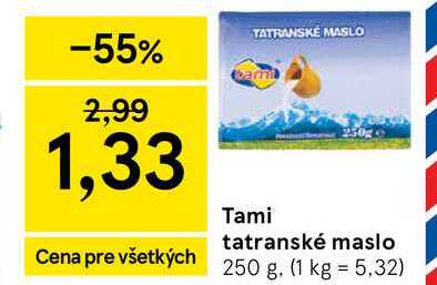 Tami tatranské maslo 250 g