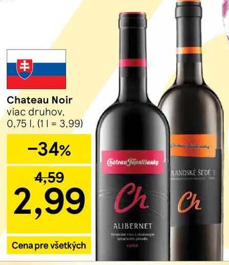 Chateau Noir viac druhov, 0,75l