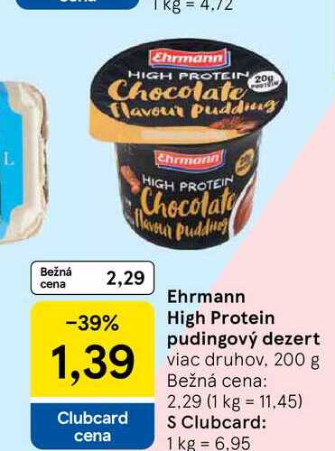 Ehrmann High Protein pudingový dezert viac druhov, 200 g