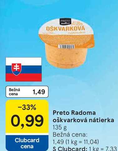 Preto Radoma oškvarková nátierka 135 g 