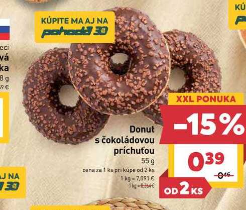 Donut s čokoládovou príchuťou 55 g