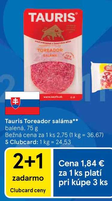 Tauris Toreador saláma balená, 75 g