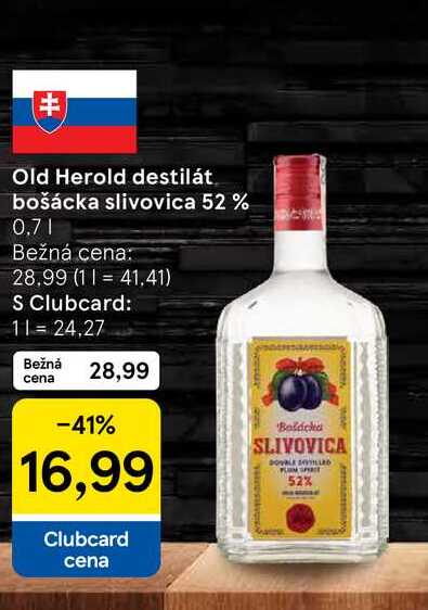 Old Herold destilát bošácka slivovica 52% 0,7l