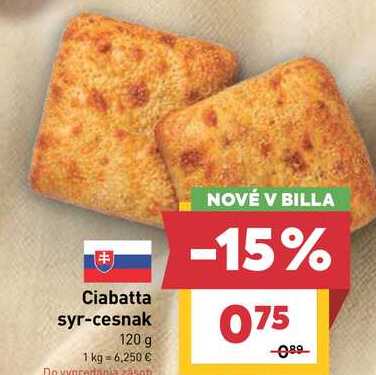 Ciabatta syr-cesnak 120 g