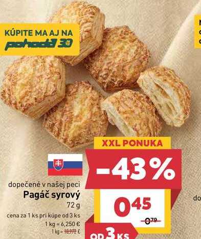 Pagáč syrový 72g 