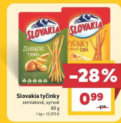 Slovakia tyčinky zemiakové, syrové 80 g