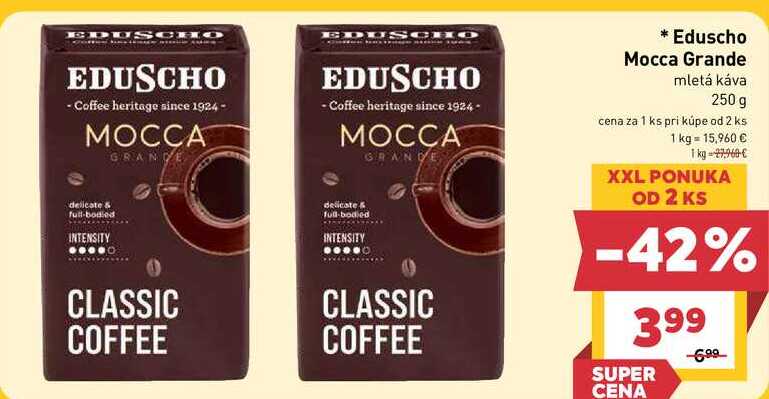 Eduscho Mocca Grande mletá káva 250 g v akcii