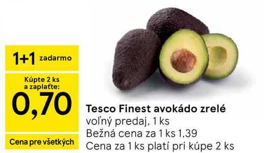 Tesco Finest avokádo zrelé voľný predaj, 1 ks