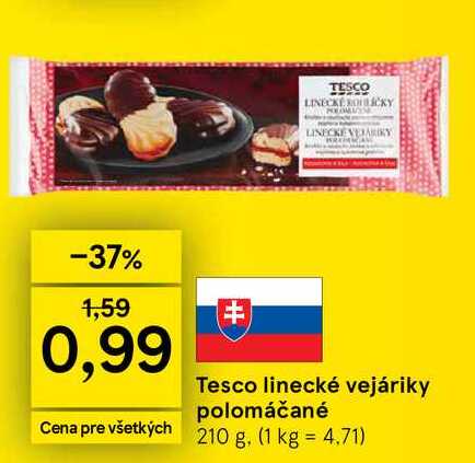 Tesco linecké vejáriky polomáčané 210 g