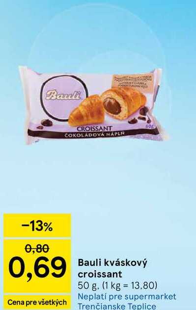 Bauli kváskový croissant 50 g