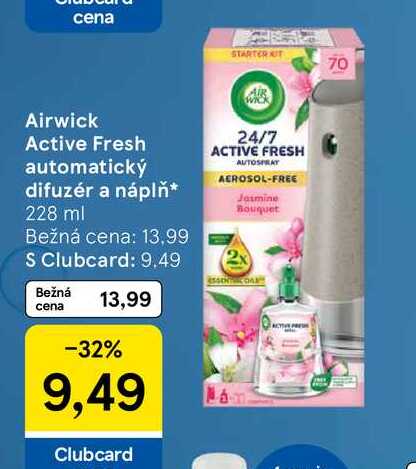 AIR WICK Active Fresh automatický difuzér a náplň 228 ml 