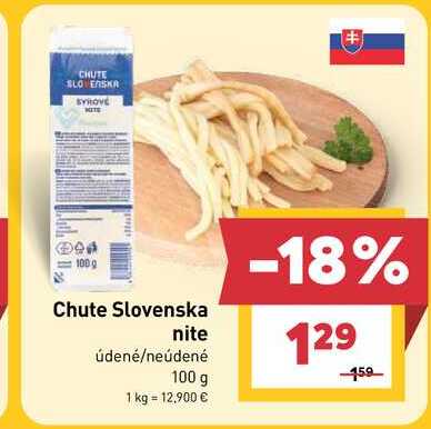 Chute Slovenska nite údené/neúdené 100 g
