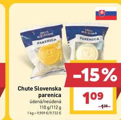 Chute Slovenska parenica údená/neúdená 110 g/112 g