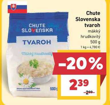 Chute Slovenska tvaroh mäkký hrudkovitý 500 g 