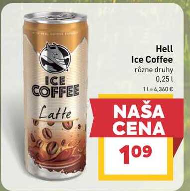 Hell Ice Coffee rôzne druhy 0,25 L