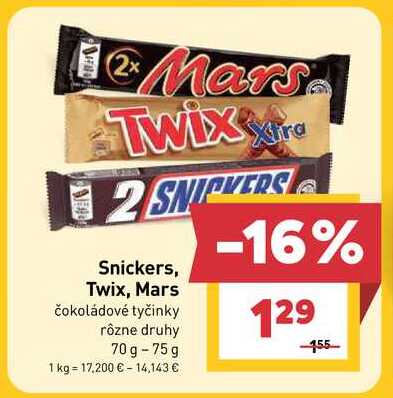 Snickers Čokoládová tyčinka 75 g