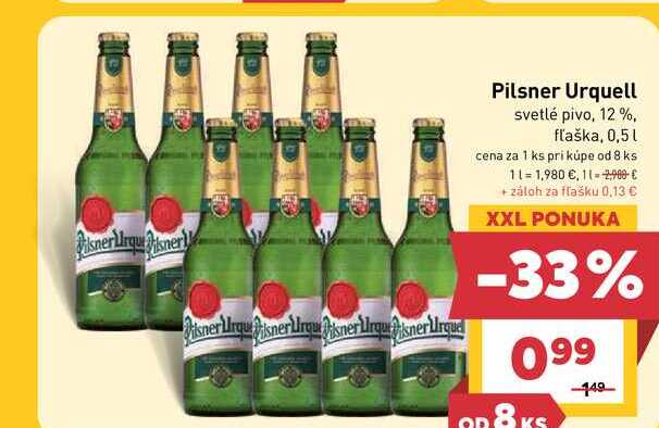 Pilsner Urquell 500 ml FLAŠA