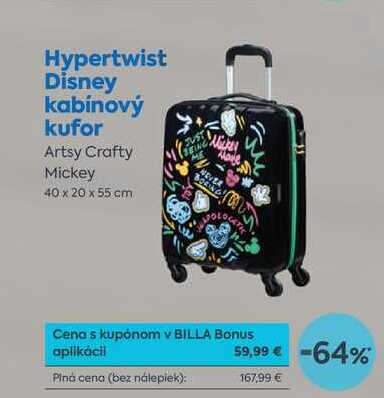 Hypertwist Disney kabínový kufor Artsy Crafty Mickey 40 x 20 x 55 cm