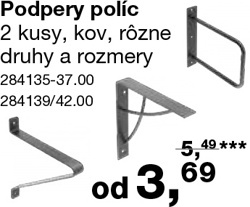 Podpery políc