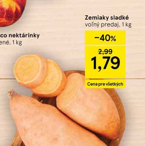 Zemiaky sladké voľný predaj, 1 kg
