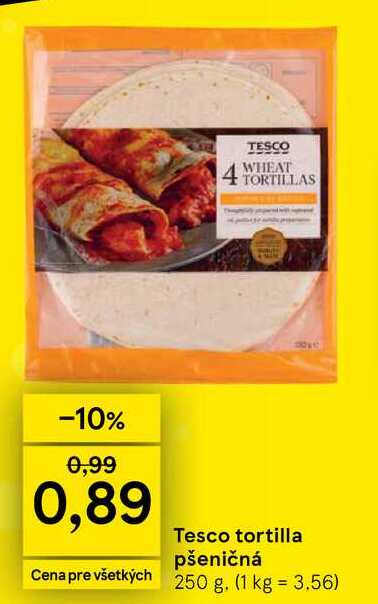 Tesco tortilla pšeničná 250 g